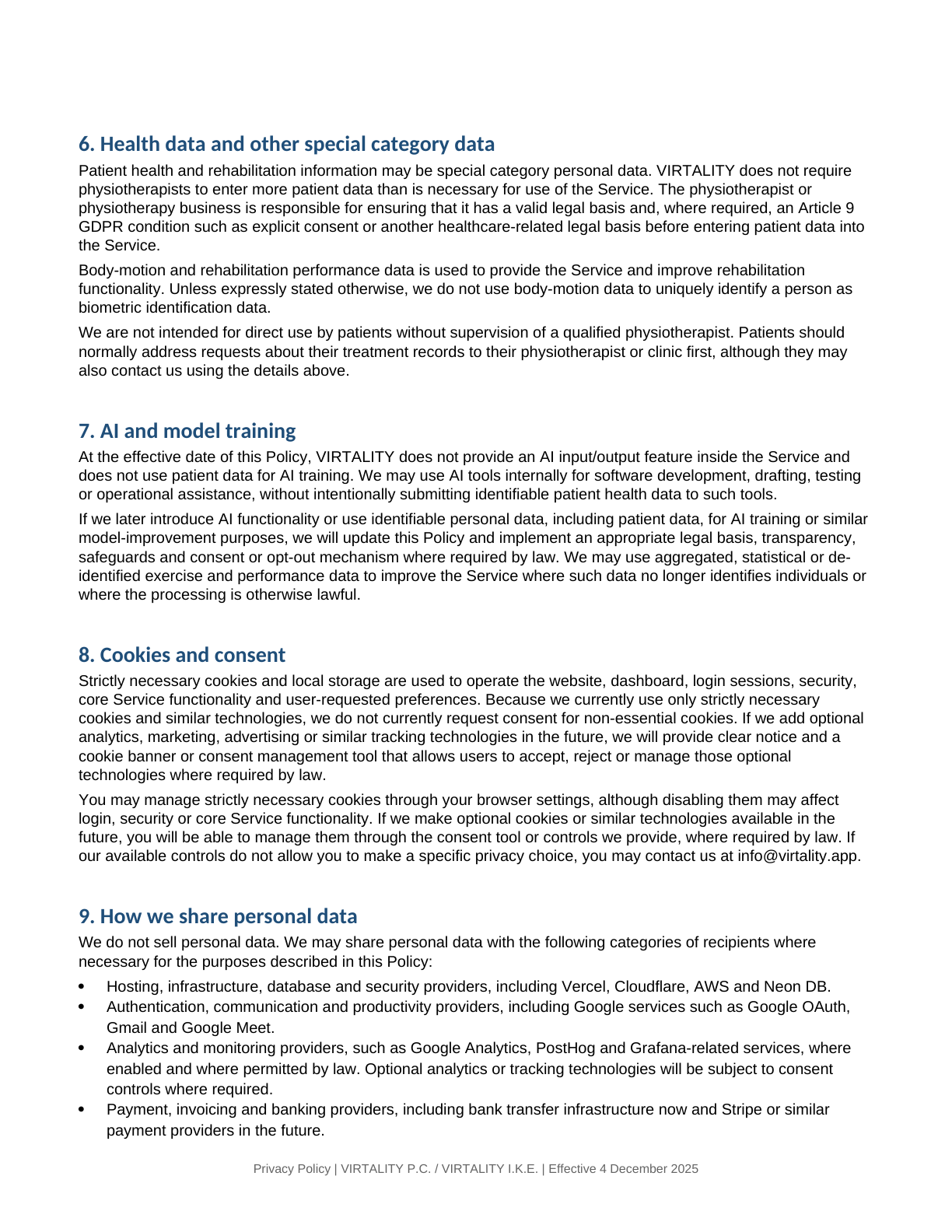 Privacy Policy page 3