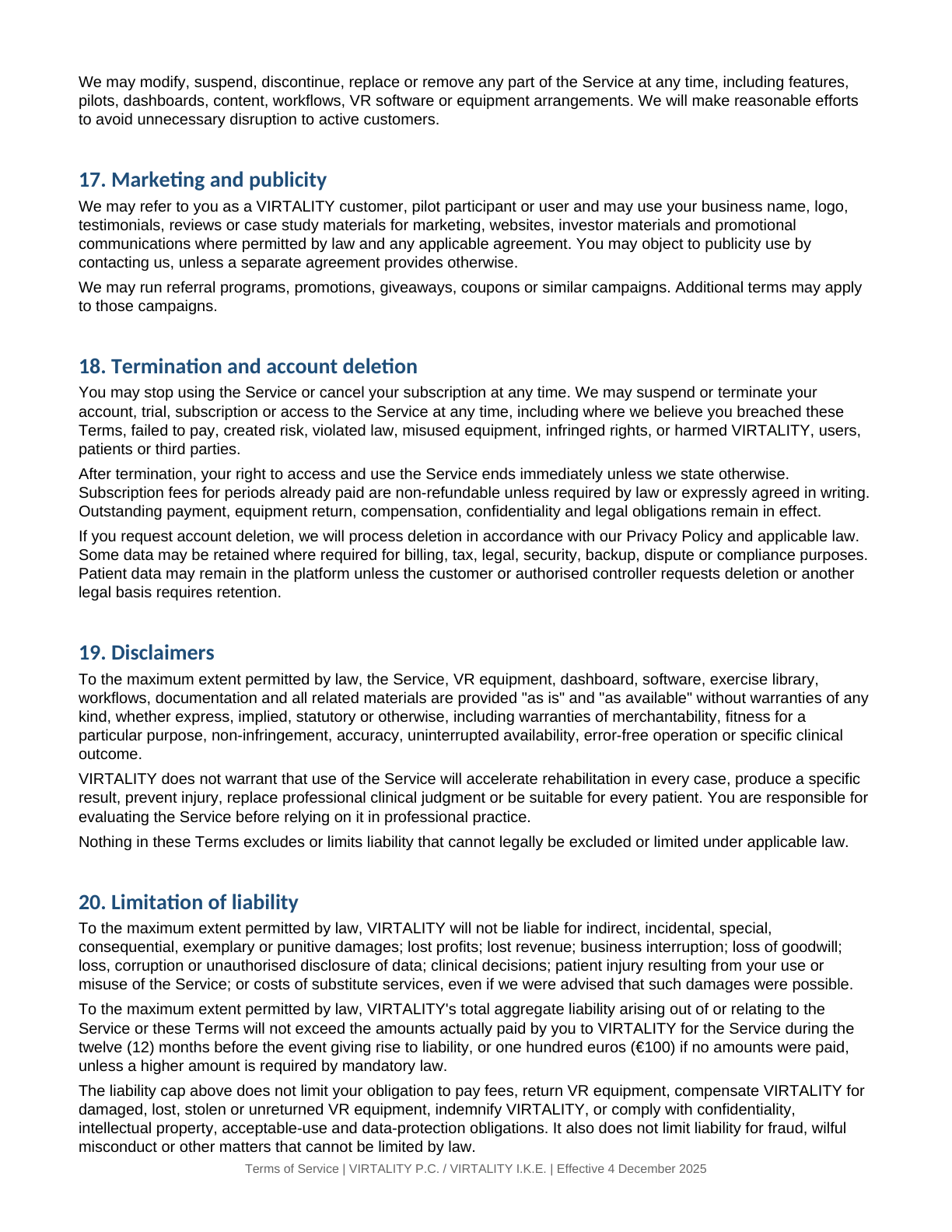 Terms of Service page 5